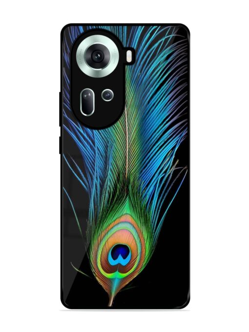 Peacock Feather Glossy Metal TPU Phone Cover for Oppo Reno 11 (5G) Zapvi