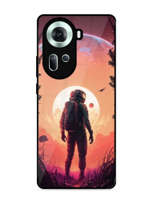 Red Sky At Morning Glossy Metal Phone Cover for Oppo Reno 11 (5G) Zapvi