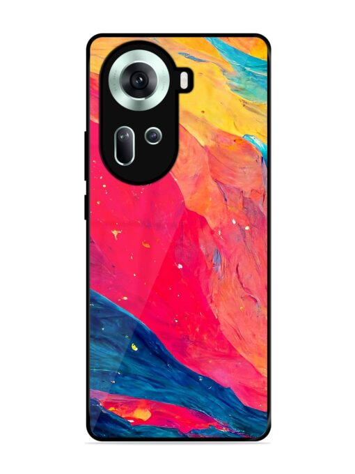 Starry Night Glossy Metal Phone Cover for Oppo Reno 11 (5G)