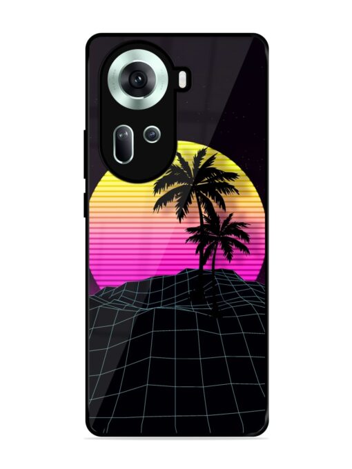 Coconut Vector Glossy Metal Phone Cover for Oppo Reno 11 (5G) Zapvi