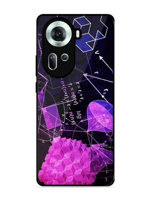 Math Physics Formula Art Glossy Metal Phone Cover for Oppo Reno 11 (5G) Zapvi