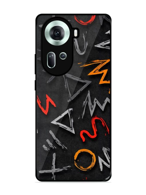 Grungy Graffiti Glossy Metal Phone Cover for Oppo Reno 11 (5G) Zapvi