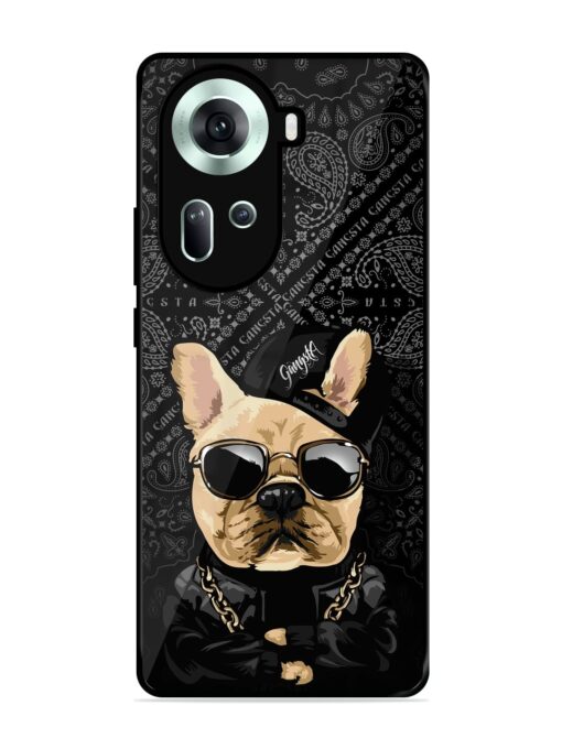 Gangsta Cool Sunmetales Dog Glossy Metal Phone Cover for Oppo Reno 11 (5G) Zapvi