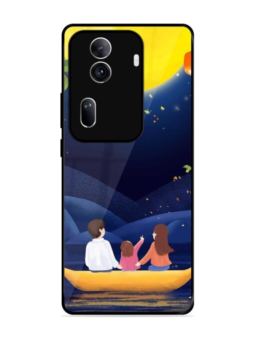 Happy Family And Beautiful View Glossy Metal Phone Cover for Oppo Reno 11 Pro (5G) Zapvi