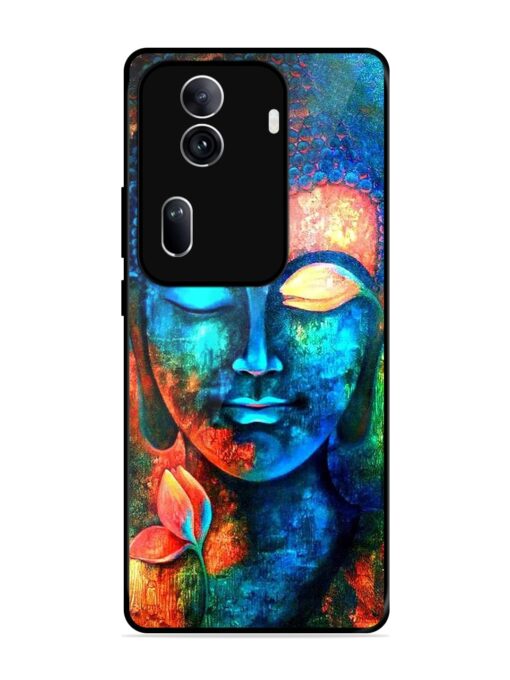 Buddha Painting Glossy Metal Phone Cover for Oppo Reno 11 Pro (5G) Zapvi