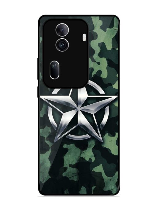 Indian Army Star Design Glossy Metal Phone Cover for Oppo Reno 11 Pro (5G) Zapvi