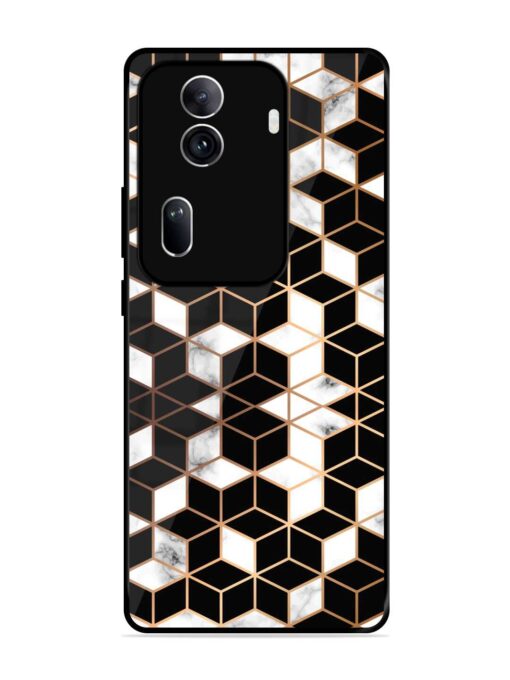 Vector Marble Texture Glossy Metal Phone Cover for Oppo Reno 11 Pro (5G) Zapvi