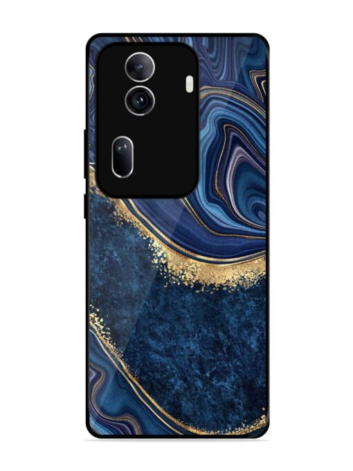 Abstract Background Blue Glossy Metal TPU Phone Cover for Oppo Reno 11 Pro (5G) Zapvi