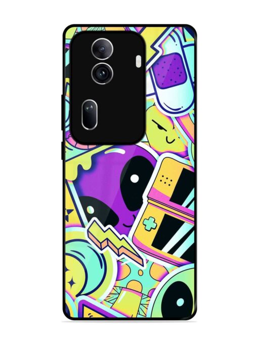 Scratch Art Glossy Metal Phone Cover for Oppo Reno 11 Pro (5G) Zapvi