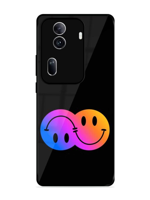 Gradient Smile Art Glossy Metal TPU Phone Cover for Oppo Reno 11 Pro (5G) Zapvi