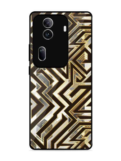 Technology Geometric Seamless Glossy Metal Phone Cover for Oppo Reno 11 Pro (5G) Zapvi