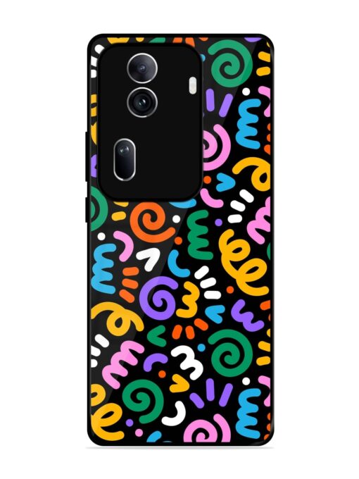 Colorful Seamless Vector Glossy Metal Phone Cover for Oppo Reno 11 Pro (5G) Zapvi