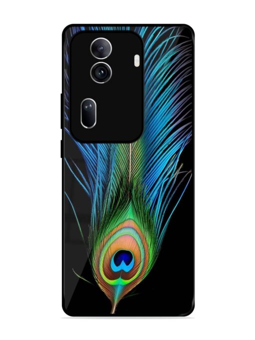 Peacock Feather Glossy Metal TPU Phone Cover for Oppo Reno 11 Pro (5G)