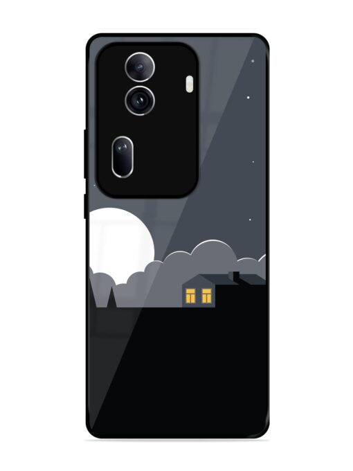 Full Moon Vector Art Glossy Metal Phone Cover for Oppo Reno 11 Pro (5G) Zapvi