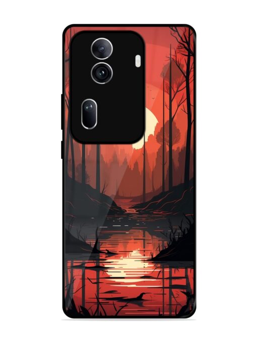 Natural Landscape Glossy Metal Phone Cover for Oppo Reno 11 Pro (5G)