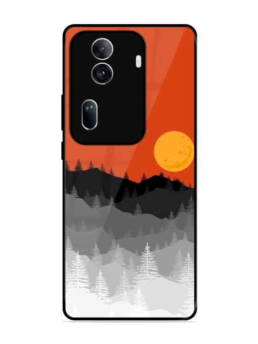 Mountain Lofi Sun Glossy Metal Phone Cover for Oppo Reno 11 Pro (5G)