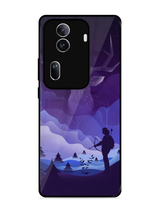 Deer Forest River Glossy Metal Phone Cover for Oppo Reno 11 Pro (5G) Zapvi