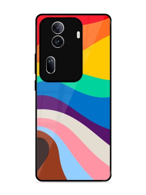 Minimal Pride Art Glossy Metal Phone Cover for Oppo Reno 11 Pro (5G) Zapvi