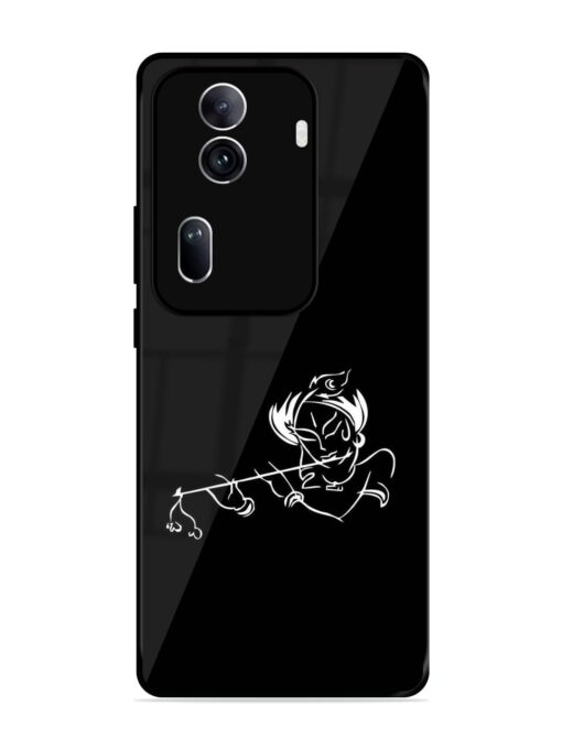 Krishna Flute Glossy Metal Phone Cover for Oppo Reno 11 Pro (5G)