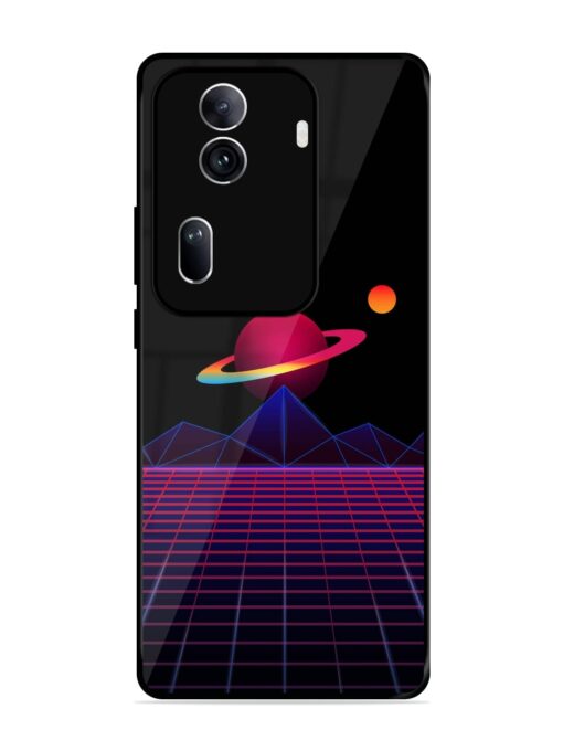 Wave Aesthetic Glossy Metal Phone Cover for Oppo Reno 11 Pro (5G) Zapvi