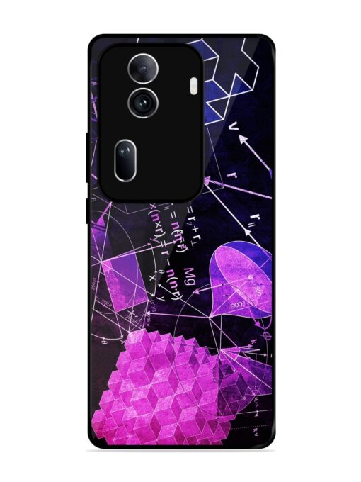 Math Physics Formula Art Glossy Metal Phone Cover for Oppo Reno 11 Pro (5G)