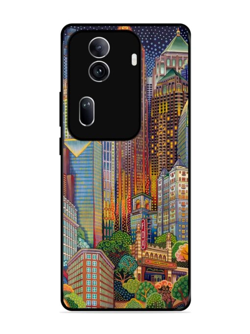 Cityscapes Art Glossy Metal Phone Cover for Oppo Reno 11 Pro (5G) Zapvi