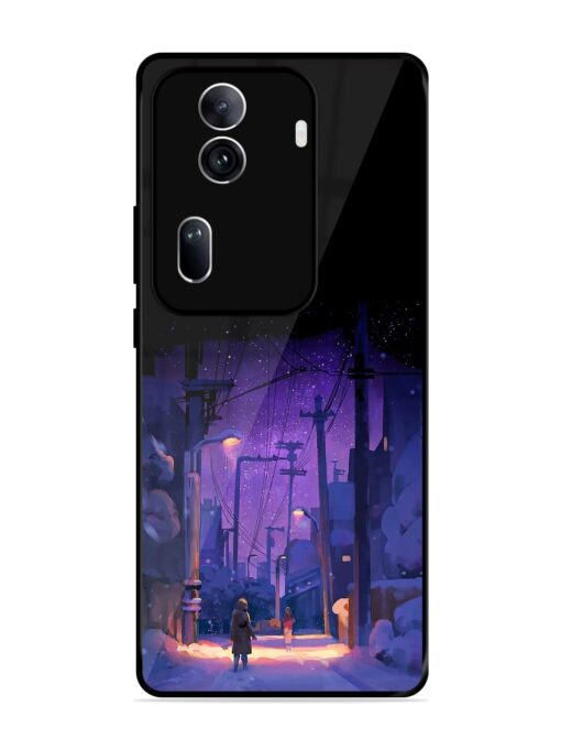 Winter Anime Art Glossy Metal Phone Cover for Oppo Reno 11 Pro (5G)