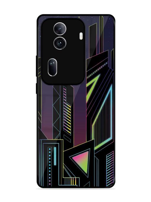 Neon Dreamscape Glossy Metal Phone Cover for Oppo Reno 11 Pro (5G) Zapvi