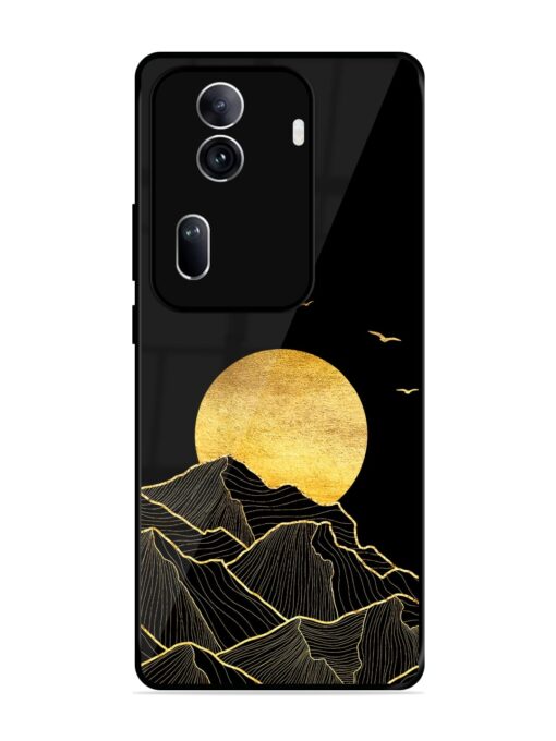 Golden Sunrise Glossy Metal Phone Cover for Oppo Reno 11 Pro (5G) Zapvi