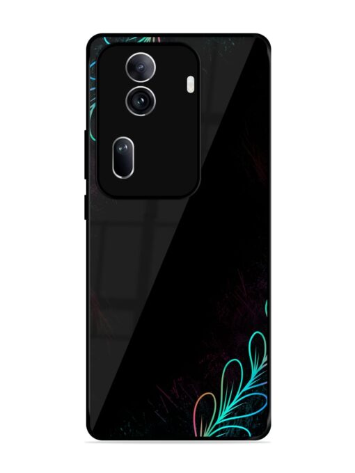 Decorative Line Art Glossy Metal Phone Cover for Oppo Reno 11 Pro (5G) Zapvi