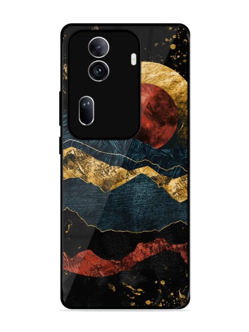 Gold Painting View Glossy Metal Phone Cover for Oppo Reno 11 Pro (5G) Zapvi