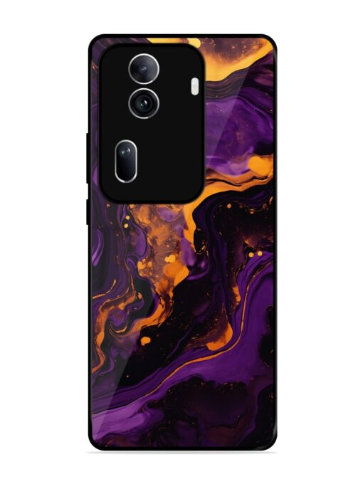 Painting Of A Purple Glossy Metal Phone Cover for Oppo Reno 11 Pro (5G)