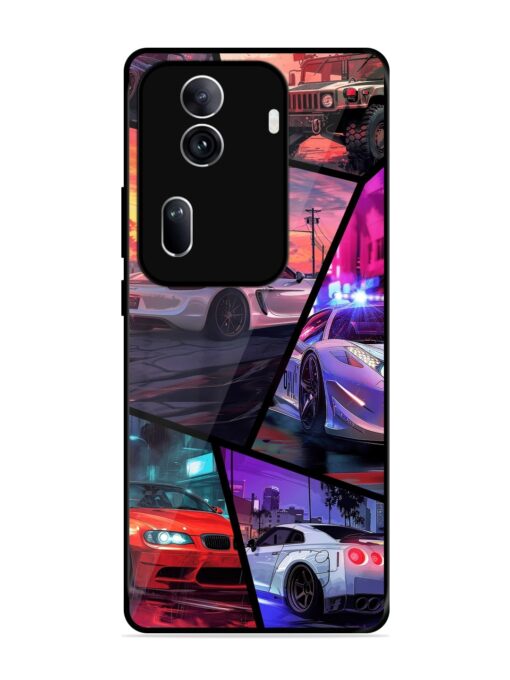 Ride In Pixels Glossy Metal Phone Cover for Oppo Reno 11 Pro (5G) Zapvi