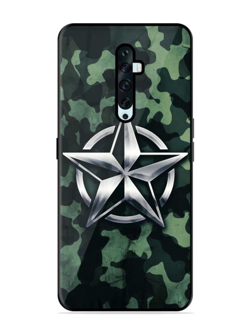 Indian Army Star Design Glossy Metal Phone Cover for Oppo Reno 2F Zapvi