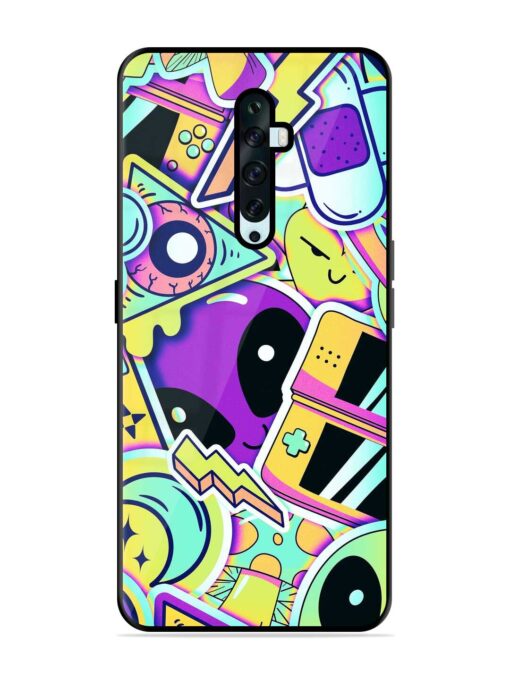 Scratch Art Glossy Metal Phone Cover for Oppo Reno 2F Zapvi