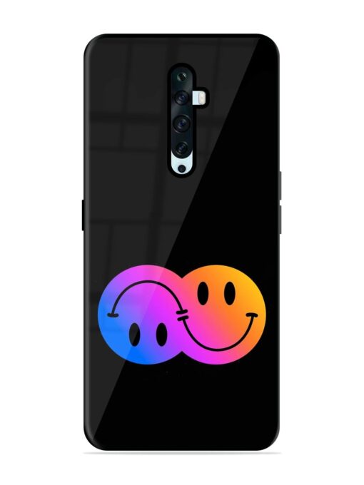 Gradient Smile Art Glossy Metal TPU Phone Cover for Oppo Reno 2F Zapvi