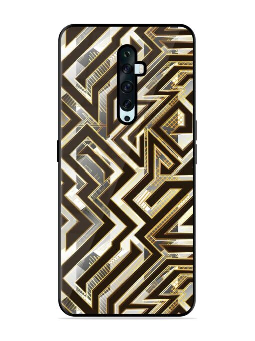 Technology Geometric Seamless Glossy Metal Phone Cover for Oppo Reno 2F