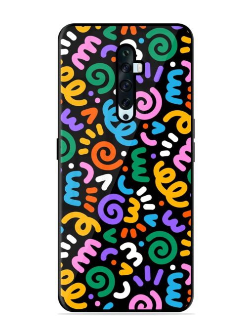 Colorful Seamless Vector Glossy Metal Phone Cover for Oppo Reno 2F Zapvi