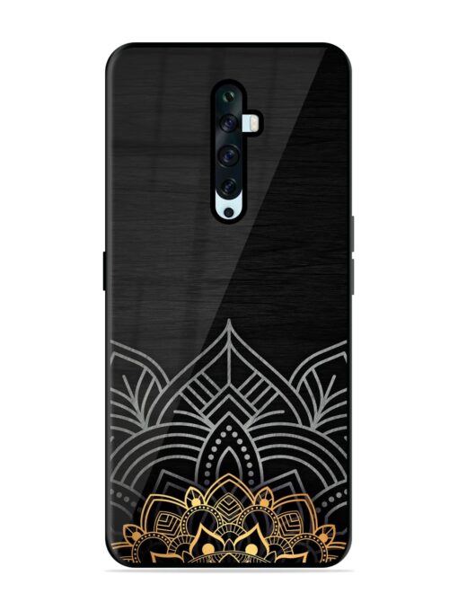 Decorative Golden Pattern Glossy Metal Phone Cover for Oppo Reno 2F Zapvi