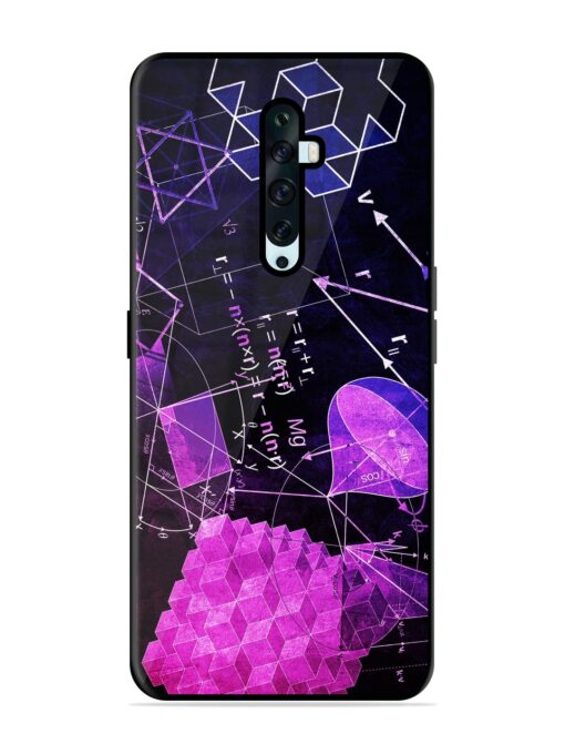 Math Physics Formula Art Glossy Metal Phone Cover for Oppo Reno 2F