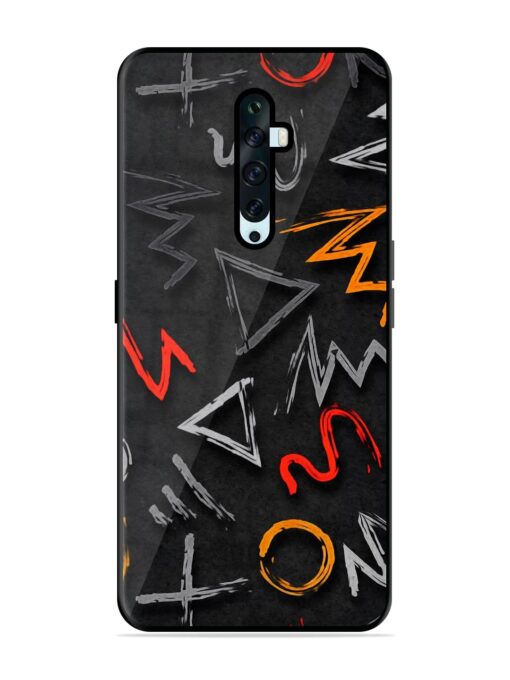 Grungy Graffiti Glossy Metal Phone Cover for Oppo Reno 2F