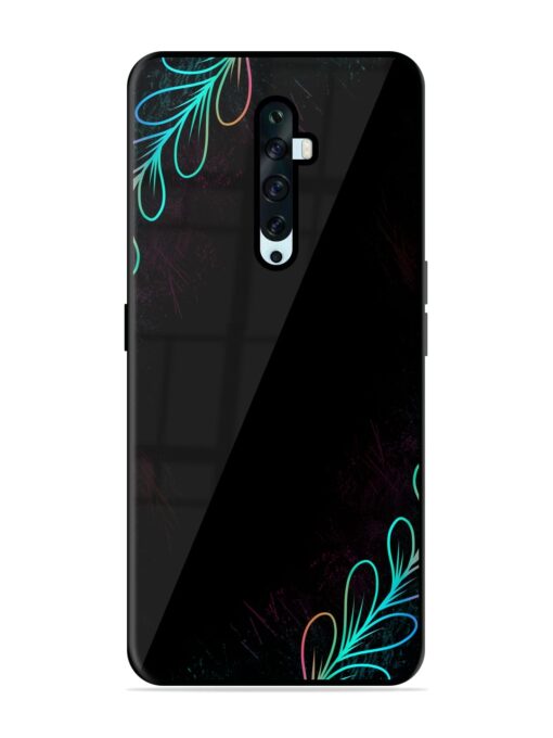 Decorative Line Art Glossy Metal Phone Cover for Oppo Reno 2F