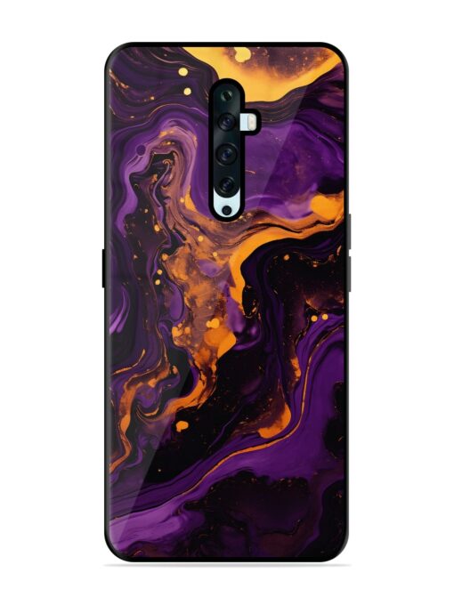 Painting Of A Purple Glossy Metal Phone Cover for Oppo Reno 2F