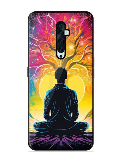 Mind Colourful Glossy Metal Phone Cover for Oppo Reno 2F Zapvi