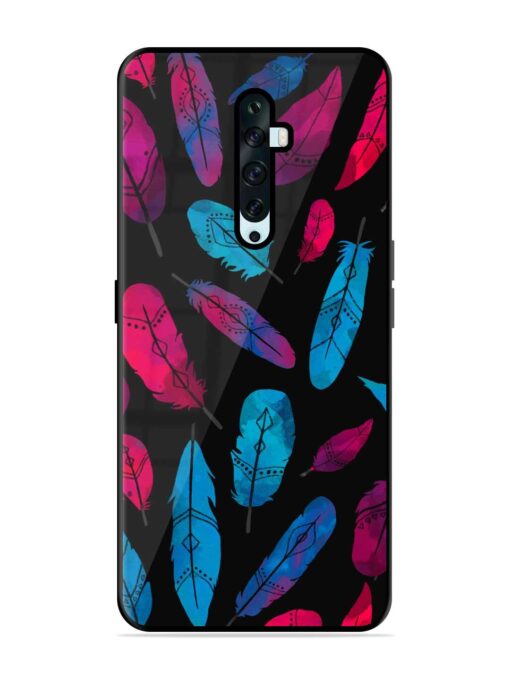 Feather Art Glossy Metal Phone Cover for Oppo Reno 2Z