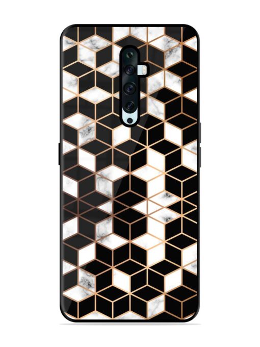 Vector Marble Texture Glossy Metal Phone Cover for Oppo Reno 2Z