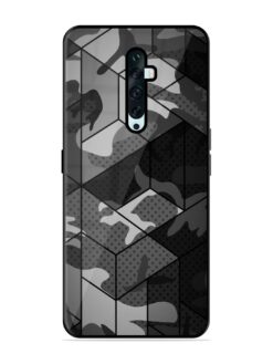Hexagonal Pattern Glossy Metal Phone Cover for Oppo Reno 2Z