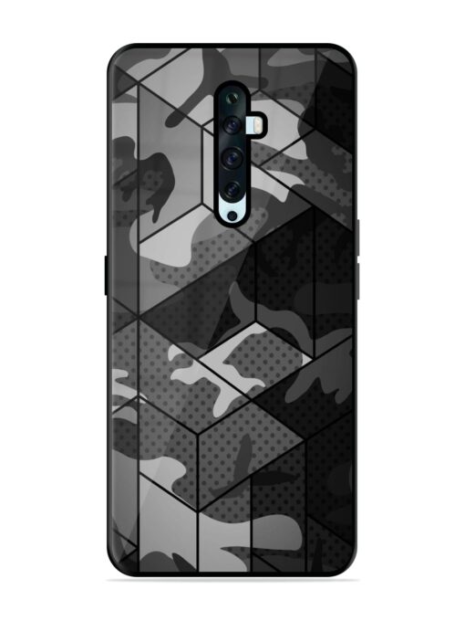 Hexagonal Pattern Glossy Metal Phone Cover for Oppo Reno 2Z