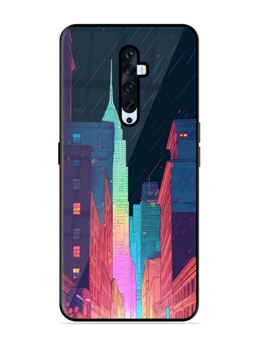 Minimal City Art Glossy Metal Phone Cover for Oppo Reno 2Z Zapvi