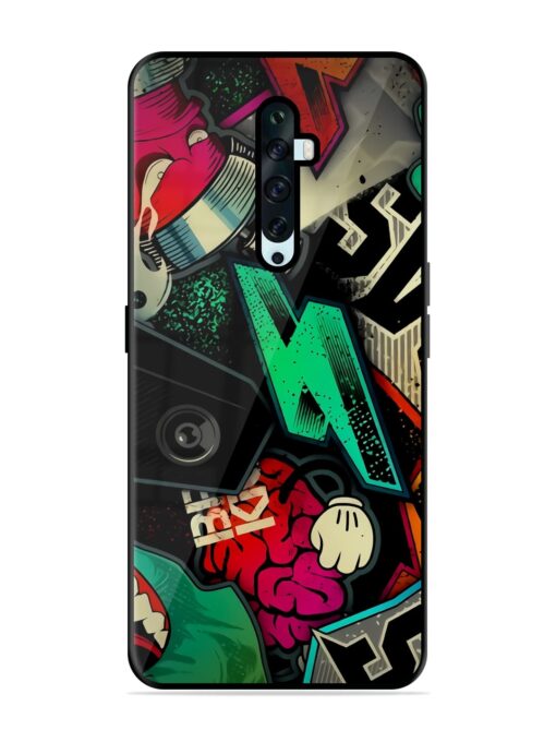 Graffiti Art Glossy Metal Phone Cover for Oppo Reno 2Z Zapvi